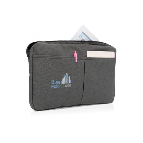 Durable 15\" Laptop Sleeve Large Polyester Briefcase with Handbag Style Work-Use Computer Bag PVC-Free 17\"-12\" Size Options