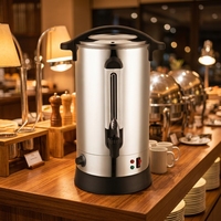 Distributeur de café et de boissons chaudes commercial 48L en acier inoxydable, percolateur à infusion rapide, maintien au chaud
