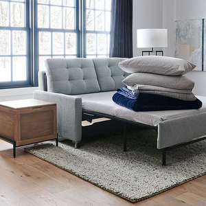 Bowen Modern Sectional Tufted Full <b>Sleeper</b> Sofa Modular Convertible Solid <b>Wood</b> Frame <b>High</b>-Density Foam Extendable Storage Fabric - Product Image 2
