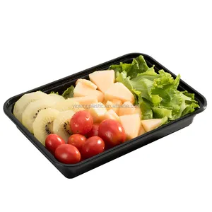 1000ml dikdörtgen tek kullanımlık yemek kabı mikrodalga öğle yemeği kapaklı kutu paket servisi olan restoran gıda teslim kutusu plastik bento kutusu