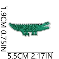 Patchs thermocollants brodés sur le thème de la forêt fantastique, animaux (tigre, crocodile), plantes, et patchs brodés avec logo personnalisé pour sacs et chapeaux