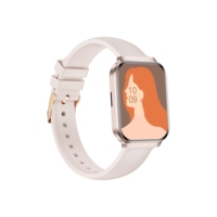Montre connectée unisexe en métal, design tendance, écran IPS carré de 1,75 pouce, ultra-fine (7,3 mm), moniteur de santé, IP68, bracelet en caoutchouc, fonction d'appel.