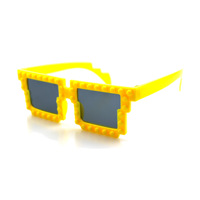 Lunettes amusantes pas chères Block Mania avec briques pour les fournitures de carnaval, les cadeaux et les fêtes d'anniversaire