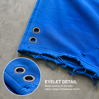 Shorts de survêtement oversize imprimés Blesstop pour homme, coupe large, ourlet déchiré avec œillets