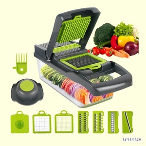 Cortador de Verduras Multifuncional, Rebanador y Picador de Verduras, Juego de Utensilios de Cocina de Silicona, Gadget de Cocina de Acero Inoxidable - Product Image 4