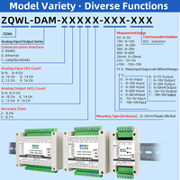 Module RS485 haute performance pour l'acquisition de courant et de tension d'entrée/sortie analogiques, ADC/DAC 16 bits, montage sur rail DIN