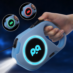 Correa Retráctil Automática para Perro de 5 m de Lujo Personalizada 2025 de Nailon con Carga USB e Iluminación con Estampado de Decoraciones Western - Product Image 1