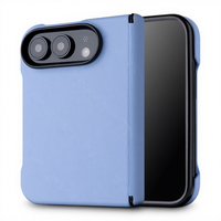 Étui Folio en Cuir de Vachette Véritable pour iPhone Duo avec Fenêtre Transparente, Anneau Magnétique, Protection Complète de la Charnière, Logo Personnalisé