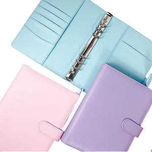 Custom A4 A5 A6 in pelle 6 anelli per photoshoot slot per schede di memoria con fotocopiatrice organizer per notebook con portafoglio - Product Image 2