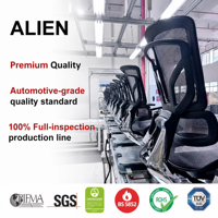 Chaise de bureau ergonomique exécutive en maille à dossier haut, confortable et offrant un soutien pour chaque posture de travail, ALIEN GTChair