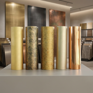 Láminas <span class=keywords><strong>de</strong></span> Película Metalizada Decorativa <span class=keywords><strong>de</strong></span> PVC <span class=keywords><strong>para</strong></span> Tablero MDF - Product Image 1