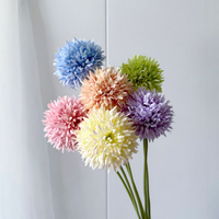 Fleur de pissenlit artificielle en gros pour la décoration intérieure, tête unique en tissu de soie pour accessoires de décoration de mariage et de fête