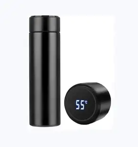 500 ML Portable Car Smart Thermos Digital Thermometer stainless steel