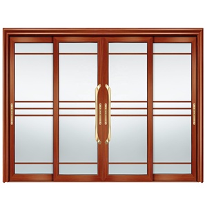 Puerta Corredera de Aluminio Color Madera <span class=keywords><strong>para</strong></span> Sala de Estar / Puerta de Balcón - Product Image 2