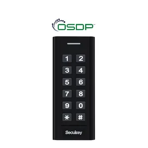 सेक्यूकी सिंगल-गैंग OSDP RS485 आउटपुट कार्ड रीडर, दरवाजे में प्रवेश के लिए 13.56 मेगाहर्ट्ज 125KHz डिजिटल कीपैड एक्सेस कंट्रोल
