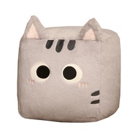 Coussin de fenêtre en forme de chat en tofu, dessin animé, pour canapé, jouet en peluche animal, cadeau pour fille et enfant