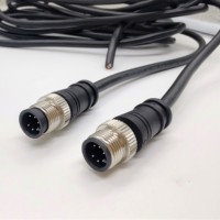Câble Connecteur M12 Étanche IP67 IEC M12 6 Broches Code A Mâle-Femelle avec Fil 22AWG 0,5m 1m 3m 5m