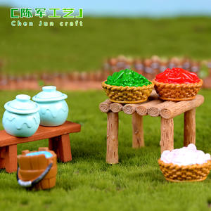 Accessoires de micro-paysage weij : pots à vin, bols, paillis, seaux à eau en bois, piments, <span class=keywords><strong>ail</strong></span>, paniers, stea - Product Image 3