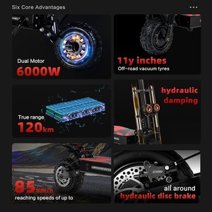 EU US 11inch <b>Off</b> <b>Road</b> Boyueda S3 85km/h Adult 60V 38Ah Lithium Battery Dual Motor Foldable <b>Scooter</b> - Product Image 2