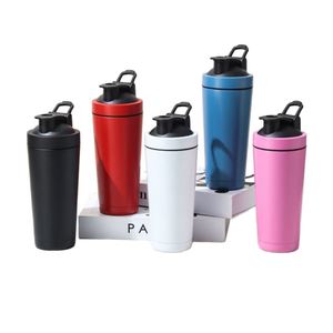 New Modern 304 Stainless Steel Shaker Cup High-Appearance Fitness Sports Insulated <b>Mug</b> <b>Large</b> Capacity for Protein Powder Mixing - Product Image 5