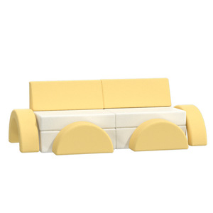 Children's <b>Sofa</b> High-Density <b>Sponge</b> Cushion Lemon Yellow Pink <b>For</b> 2 To 4 Years Unisex Play Seat - Product Image 3