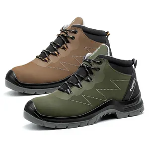 OEM&ODM brand fashion safety shoes casual industrial protection slip resistant waterproof safety work boot for men