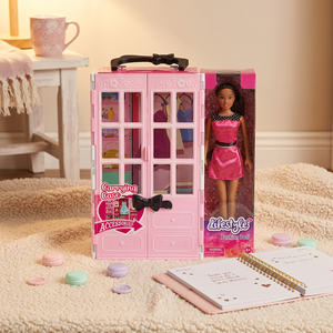 Lifestyle Fashion Doll With Pink Carrying <b>Case</b> And Accessories For Girls Age 5 To 7 Years - Product Image 1