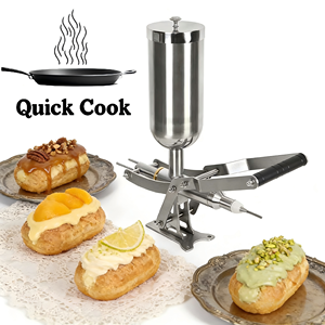 Machine manuelle de remplissage de crème pour choux à la crème, pâte de cacahuète, confiture, chocolat, gâteaux, pains et beignets - Product Image 1