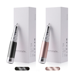 Stylo à polir les ongles, meuleuse électrique portable pour manucure et pédicure, or rose noir - Product Image 1