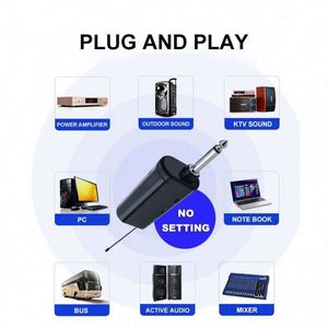 ไมโครโฟนไร้สาย UHF แบบพกพา OEM ขนาด 6.5 มม. 3.5 มม. สำหรับการ์ดเสียง มิกเซอร์เสียง การแสดงสด ร้องเพลง - Product Image 5