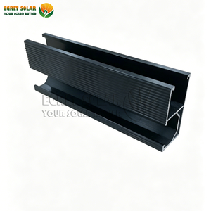 Kit de panneaux solaires Black Rail avec rail de montage en aluminium, système de <span class=keywords><strong>fixation</strong></span> pour toit métallique, système de support photovoltaïque pour panneaux solaires - Product Image 2