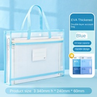 Estuche Transparente Impermeable de EVA para Documentos, Bolsa de Transporte para Tareas Escolares, Clasificación de Materias para Estudiantes