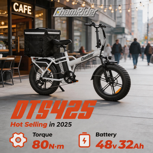 Chamrider EU Livraison gratuite Vélo électrique de livraison de nourriture longue portée 48v Fatbike Vélo électrique de livraison pour coursiers - Product Image 1