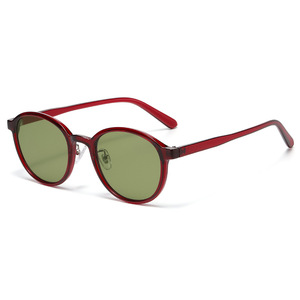 Lunettes de soleil ovales pour femmes Qianai, protection UV400, monture PC, verres AC, type 3, gris G5-6365 - Product Image 5