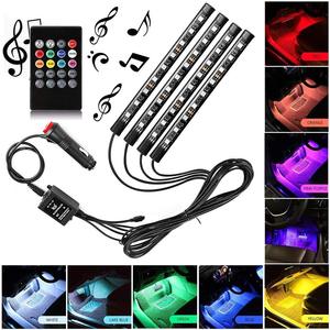 Bande lumineuse usb à 36LED sans fil, éclairage d'<span class=keywords><strong>ambiance</strong></span>, lecteur de musique, fonction active, pour voiture - Product Image 2
