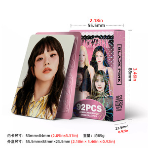 การ์ดรูปภาพเลเซอร์ KPOP 92 ชิ้น/กล่อง โรส <span class=keywords><strong>ลิ</strong></span><span class=keywords><strong>ซ่า</strong></span> จีซู <span class=keywords><strong>เจน</strong></span><span class=keywords><strong>นี่</strong></span> ฉลองครบรอบ 10 ปี การ์ดโลโม่ การ์ดรูปภาพโฮโลแกรม - Product Image 2