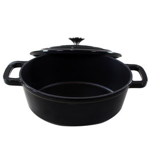 Ustensiles de cuisine ovales en fonte émaillée, rôtissoire pour poulet, casserole, four néerlandais, four français, ragoût, marmite, cocotte - Product Image 2