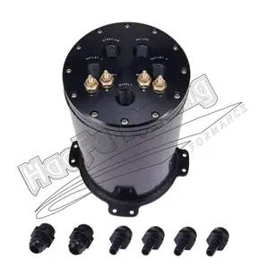 Haofa ถัง<span class=keywords><strong>2</strong></span>.8L กันไฟกระชากสีดำชุบผิวด้วยโอริง8AN 8 AN8สำหรับปั๊ม intank แบบเดี่ยว/คู่39มม.-40มม. - Product Image 1