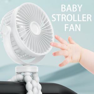Logo Customization Cooling Summer Personal Strap <b>Table</b> Pocket <b>Mini</b> Rotatable Rechargeable Baby Stroller Handheld Fan - Product Image 2