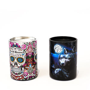 Cendrier de voiture rond en plastique de style américain Rukioo DJG0098, design personnalisé, 10 cm de haut, portable, coupe-vent - Product Image 5