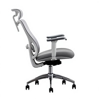 Meilleure vente gris maille ordinateur 2d soutien lombaire pas cher maison grand inclinable soutien lombaire à 125 degrés chaise de bureau grand ergonomique