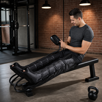 Sepatu Pemulihan Kompresi Sekuensial yang Dapat Disesuaikan dengan 6 Ruang Udara untuk Pemijat Kaki bagi Atlet Gym, Terapi Relaksasi Otot