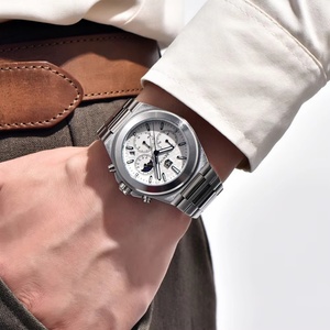 2025 New BENYAR Classic Business <b>Watch</b> Quartz Stainless Steel Waterproof <b>Watch</b> Multi Functional Moon Phase Dial <b>Watches</b> for Man - Product Image 6