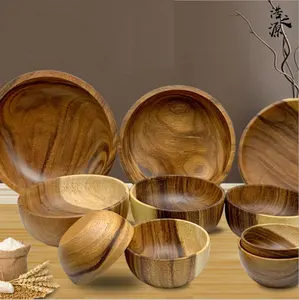 Cuenco decorativo de madera de Acacia para ensalada