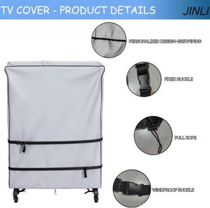 Funda para Soporte de <span class=keywords><strong>TV</strong></span> para Exteriores Maple Joy, 600D, Oxford Resistente, Impermeable, a Prueba de Polvo, a Prueba de Viento, Resistente a los Rayos UV, Tamaños Personalizados - Product Image 3