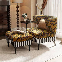 Fauteuil de salon, chaise longue en bois massif, fauteuil de détente, chaise individuelle pour chambre et salon