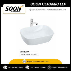 อ่างล้างหน้าบนเคาน์เตอร์อ่างล้างมือเซรามิกอ่างล้างมือในห้องน้ำดีไซน์หรูหรา - Product Image 2