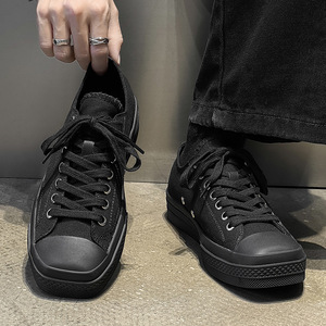 Classic <b>canvas</b> flat-top sneakers versatile breathable soft-soled women's low-top casual cloth shoes trendy shoes - Product Image 5