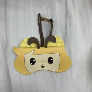 Clip à lunettes à motif de dessin animé, clip à lunettes de soleil en cuir PU tendance, porte-lunettes portable pour l'extérieur - Product Image 5