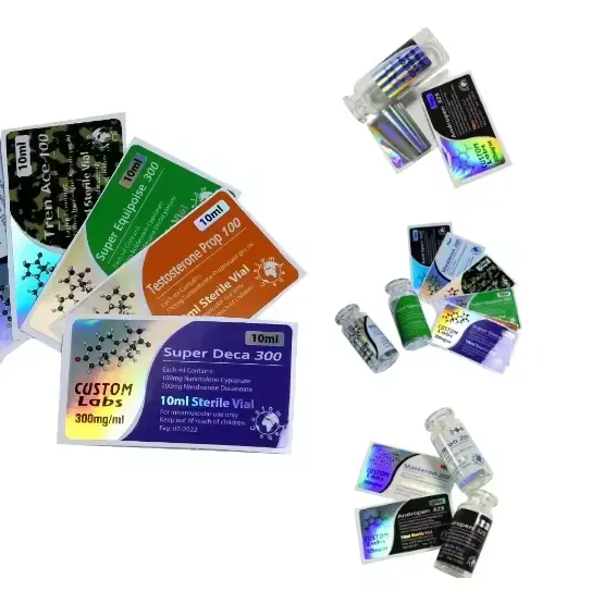 Oraal Gebruik 100 Tabletten Verpakking 60 Tabbladen Per Fles Holografische Hologram Sticker Etiketten